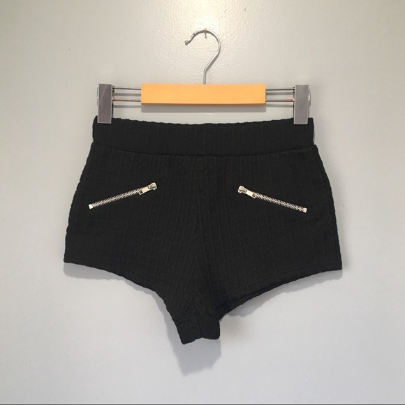 UO Sparkle + Fade Black High Waist Booty Shorts - Picture 3 of 8